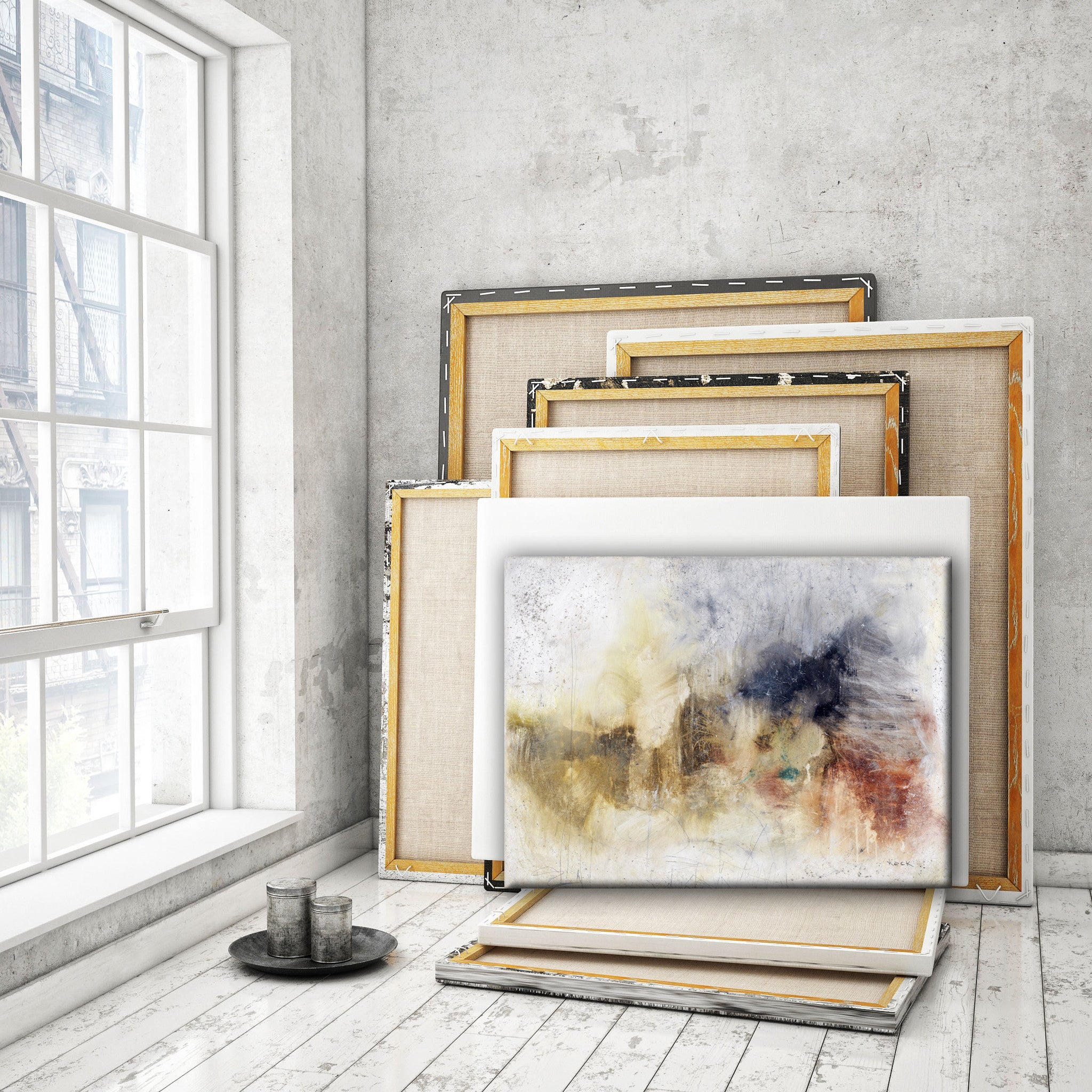 Organic Abstract Art<br> Canvas Print <br> Title: Remedy