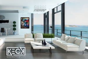 Modern abstract art prints on canvas.