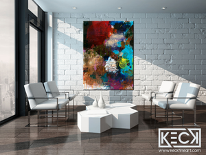 LARGE ABSTRACT CANVAS ART PRINTS BY MICHEL KECK