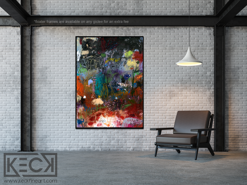 LARGE ABSTRACT CANVAS ART PRINTS BY MICHEL KECK