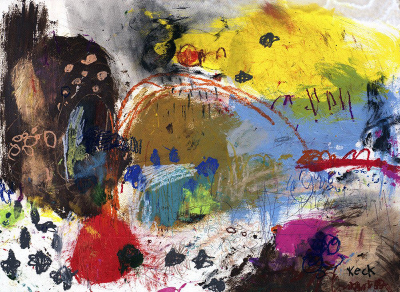 ABSTRACT ART Canvas Print of Thick Skull