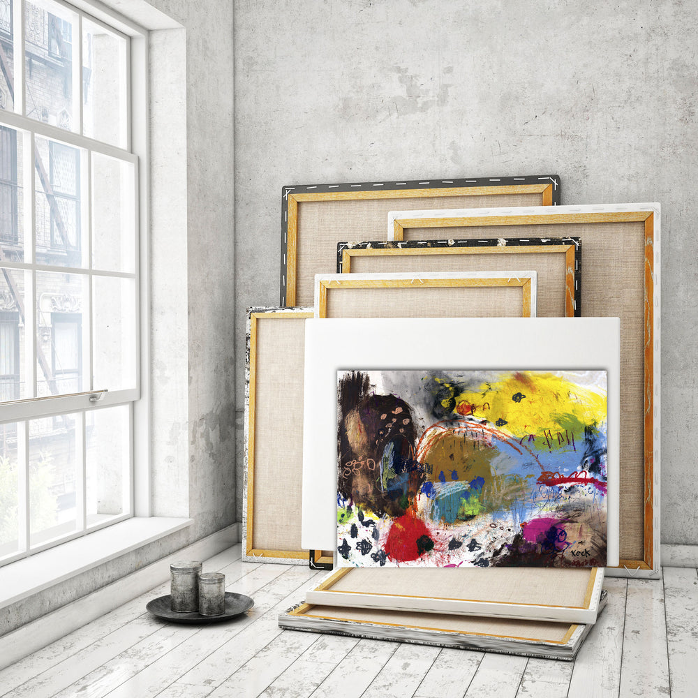 ABSTRACT ART Canvas Print of Thick Skull