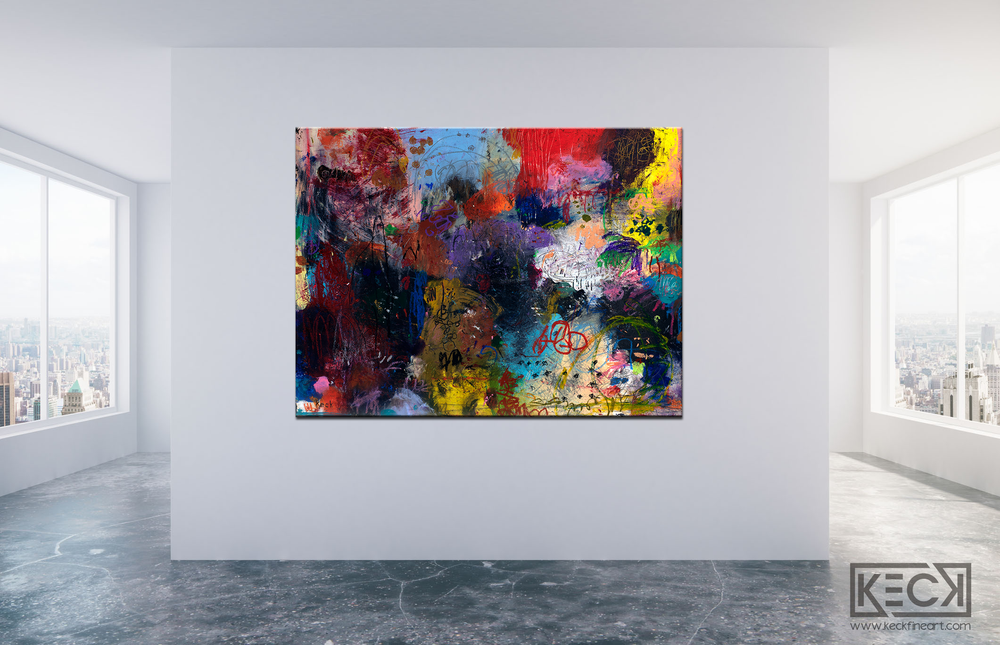 HUGE ABSTRACT CANVAS PRINTS BY MICHEL KECK