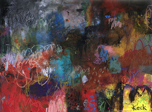 ABSTRACT ART Canvas Print of Why are You Crying