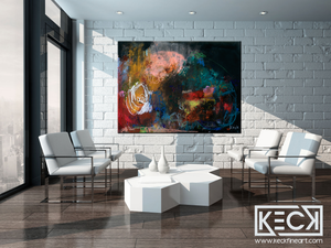 BEAUTIFUL COLORFUL ABSTRACT ART BY MICHEL KECK