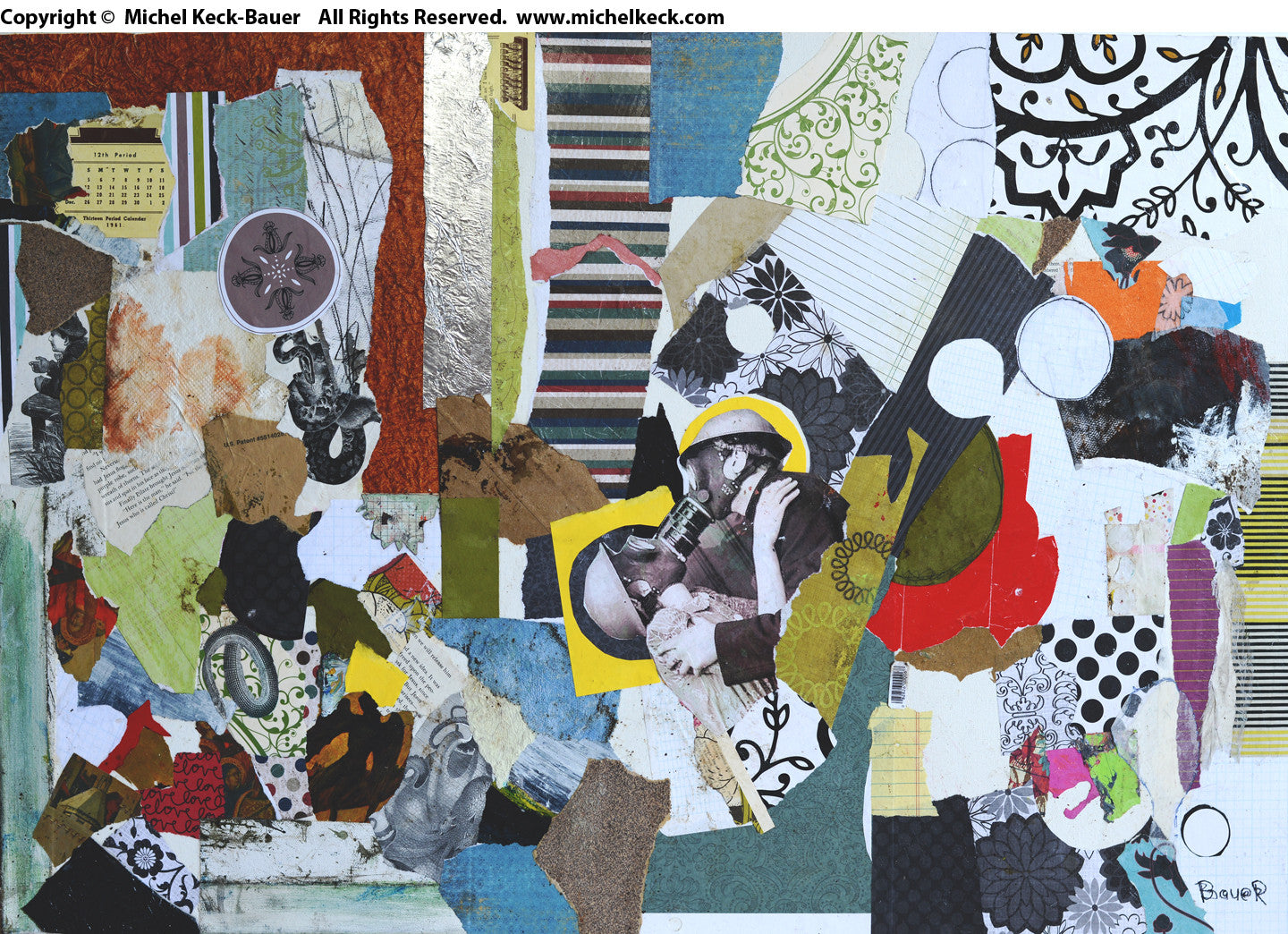 MIXED MEDIA ART Canvas Print of With a Little Luck