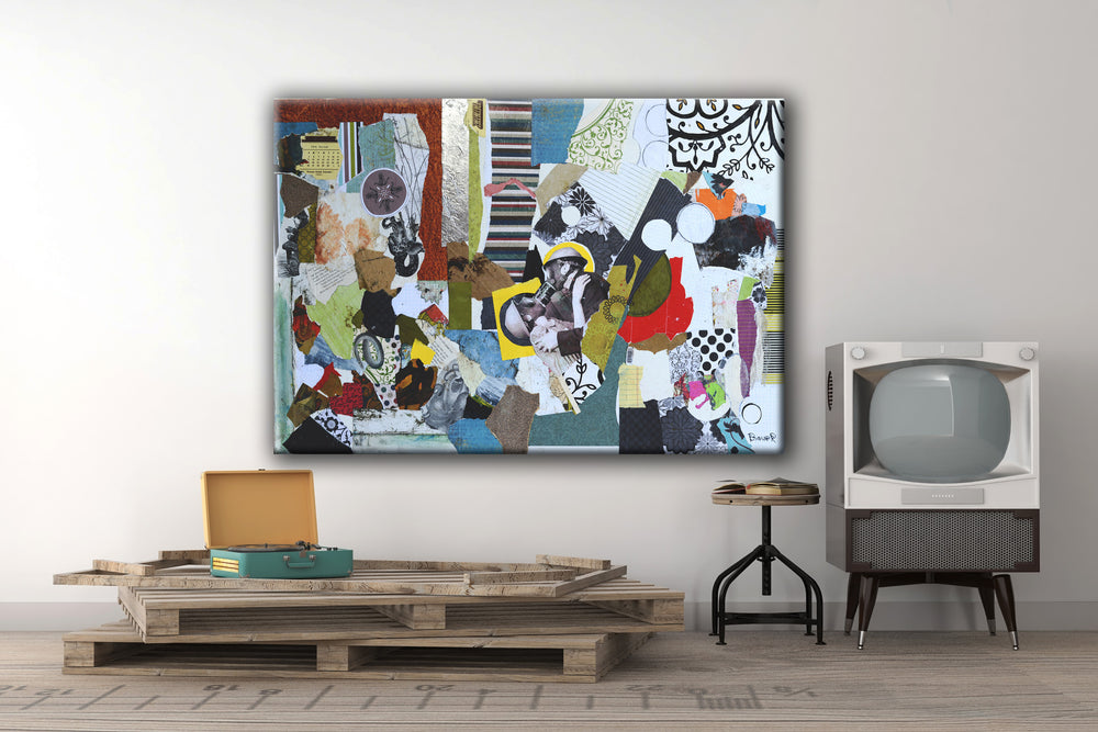 
                
                    Load image into Gallery viewer, MIXED MEDIA ART Canvas Print of With a Little Luck
                
            