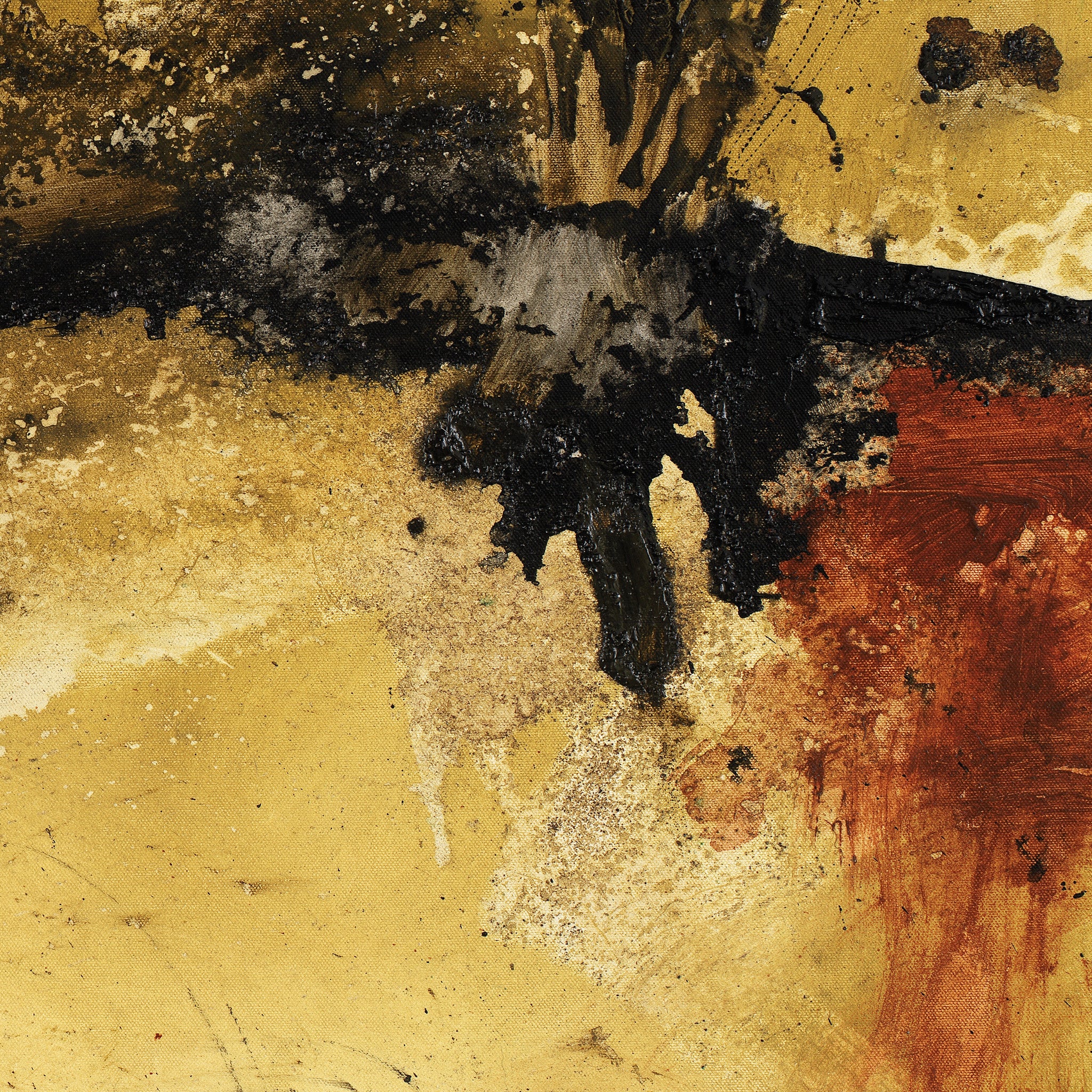 Raw, Earth Tones & Organic<br>Abstract Art Canvas Print<br> By Your Side