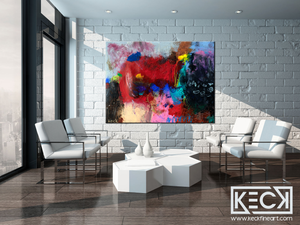 LARGE ABSTRACT CANVAS ART PRINTS BY MICHEL KECK