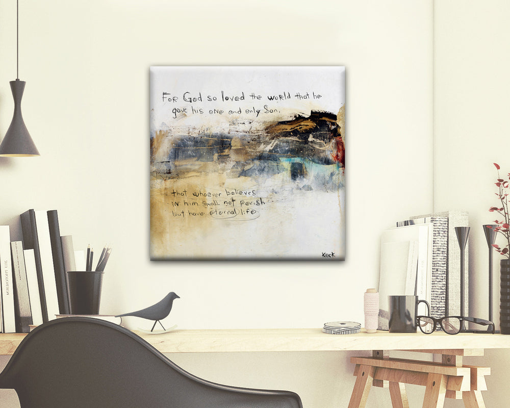 SCRIPTURE ART 071504 John 3:16 Canvas Print