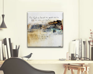 SCRIPTURE ART 071504 John 3:16 Canvas Print