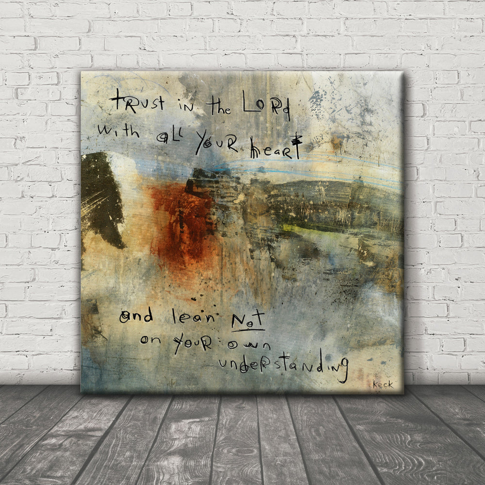 SCRIPTURE ART 071505 Proverbs 3:5 Canvas Print