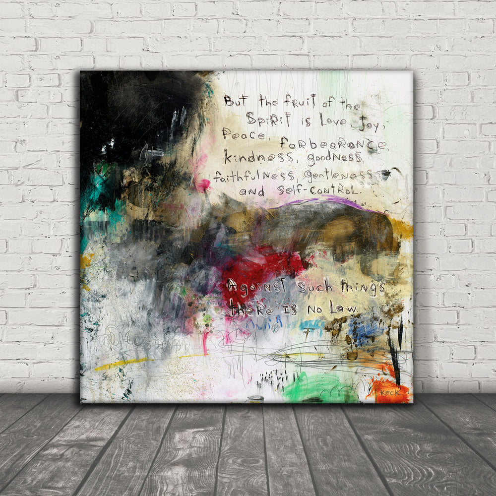 SCRIPTURE ART 071509 Galatians 5:22-23 Canvas Print
