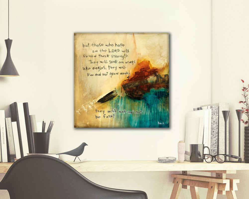SCRIPTURE ART 071510 Isaiah 40:31 Canvas Print