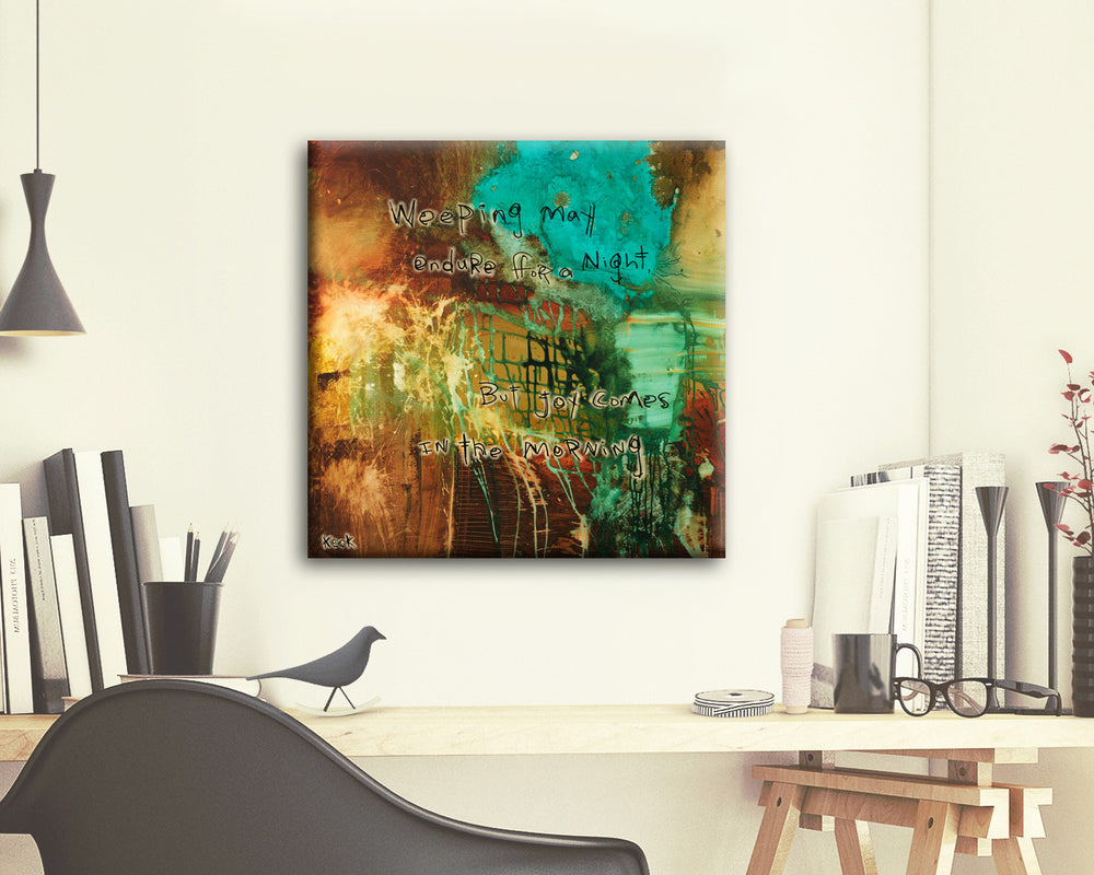 SCRIPTURE ART 071512 Psalm 30:5 Canvas Print