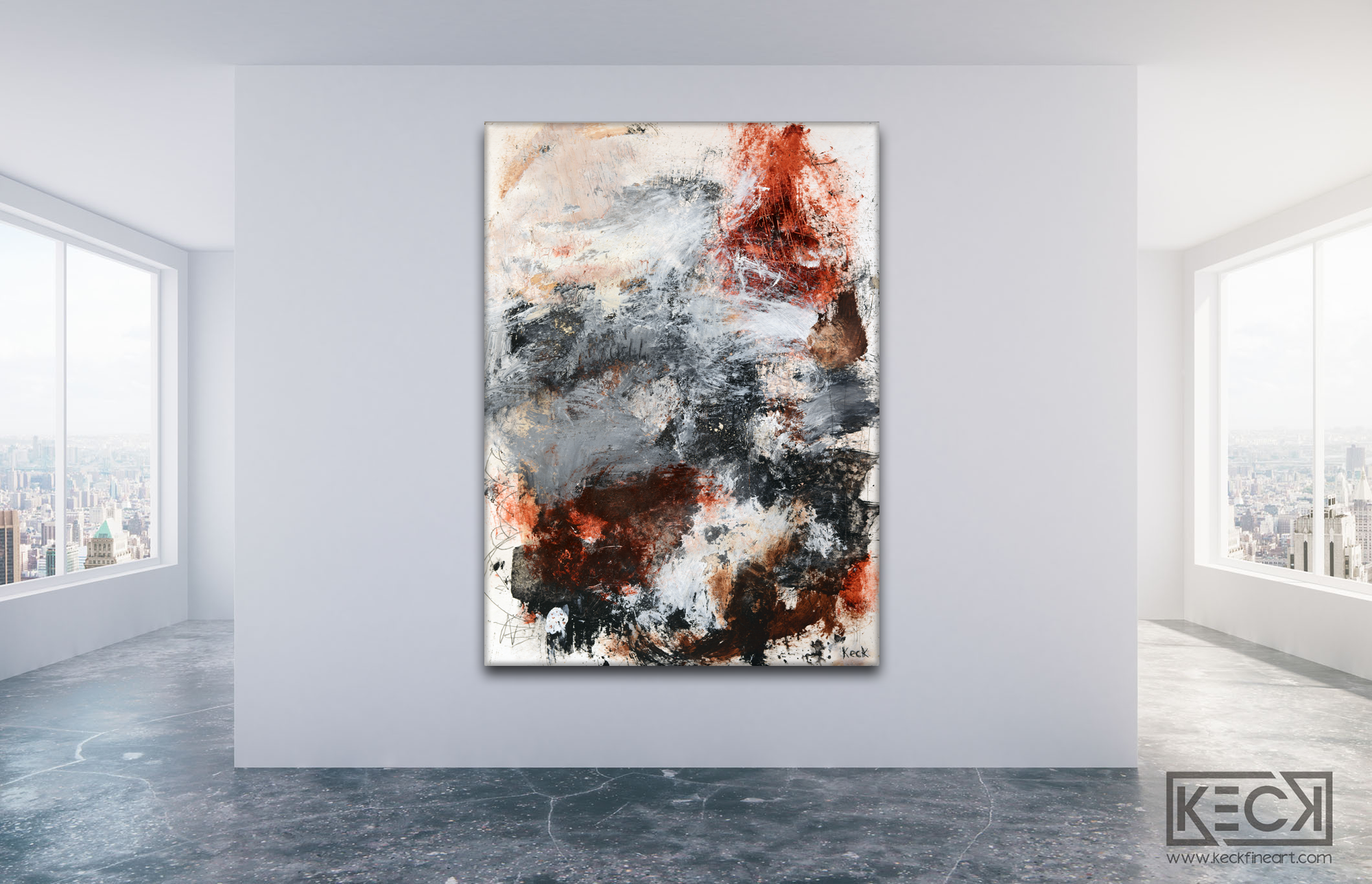 HUGE ABSTRACT CANVAS PRINTS BY MICHEL KECK