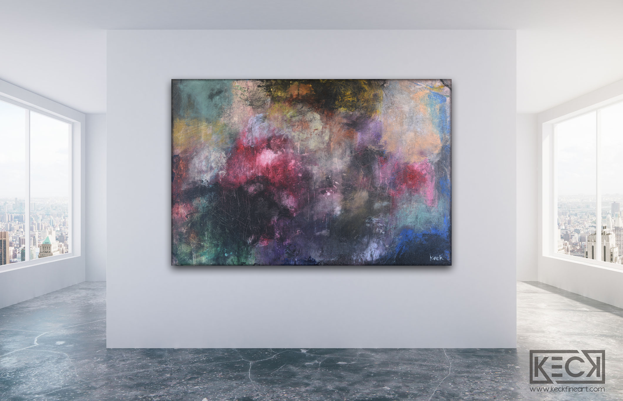 BEAUTIFUL COLORFUL ABSTRACT ART BY MICHEL KECK
