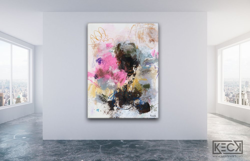 LARGE ABSTRACT CANVAS ART PRINTS BY MICHEL KECK