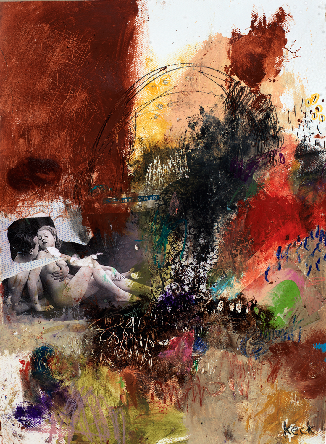 MIXED MEDIA ART Canvas Print of Returned in Kind #081212