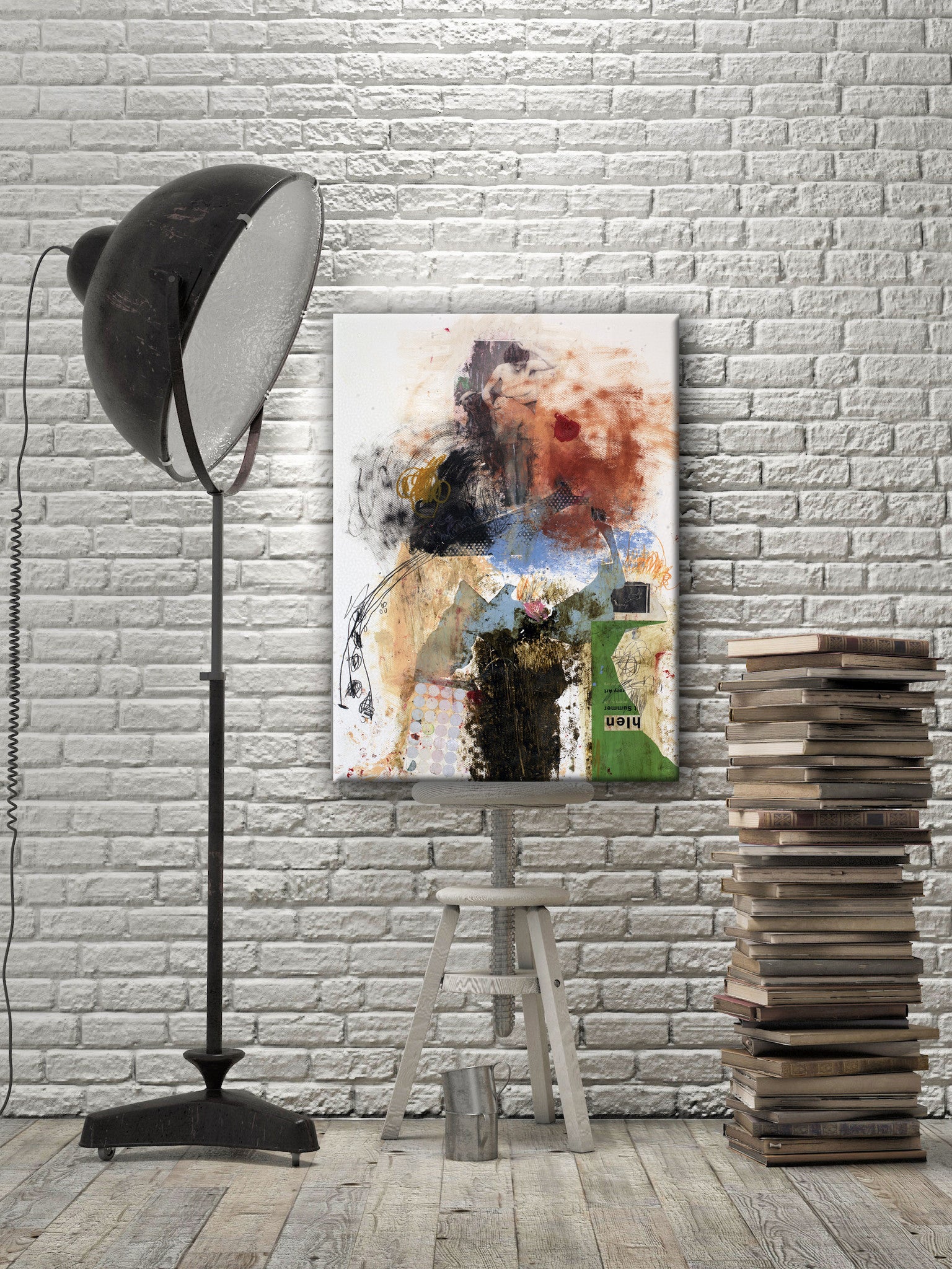 #081213 <br> Title: Makes You Think Twice <br> Mixed Media Art Print