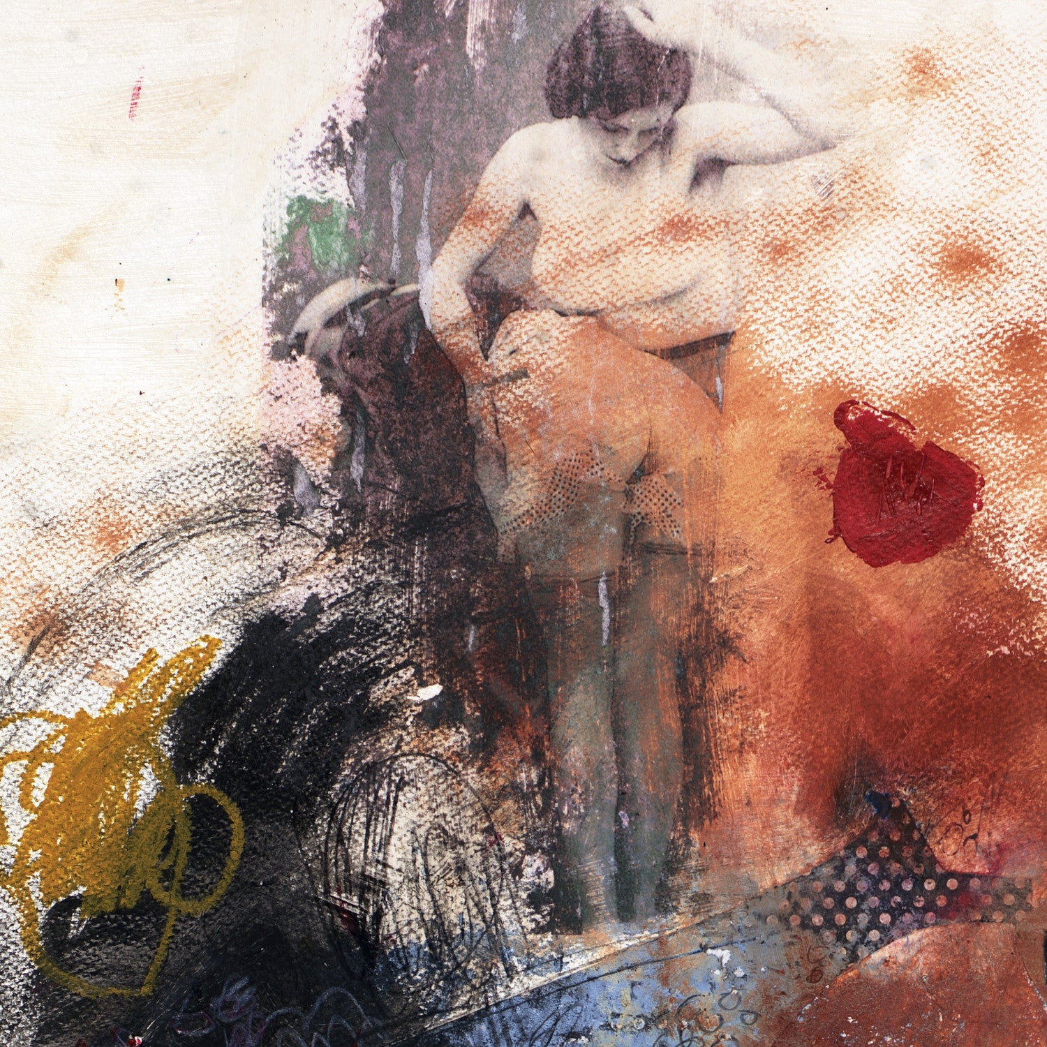 #081213 <br> Title: Makes You Think Twice <br> Mixed Media Art Print