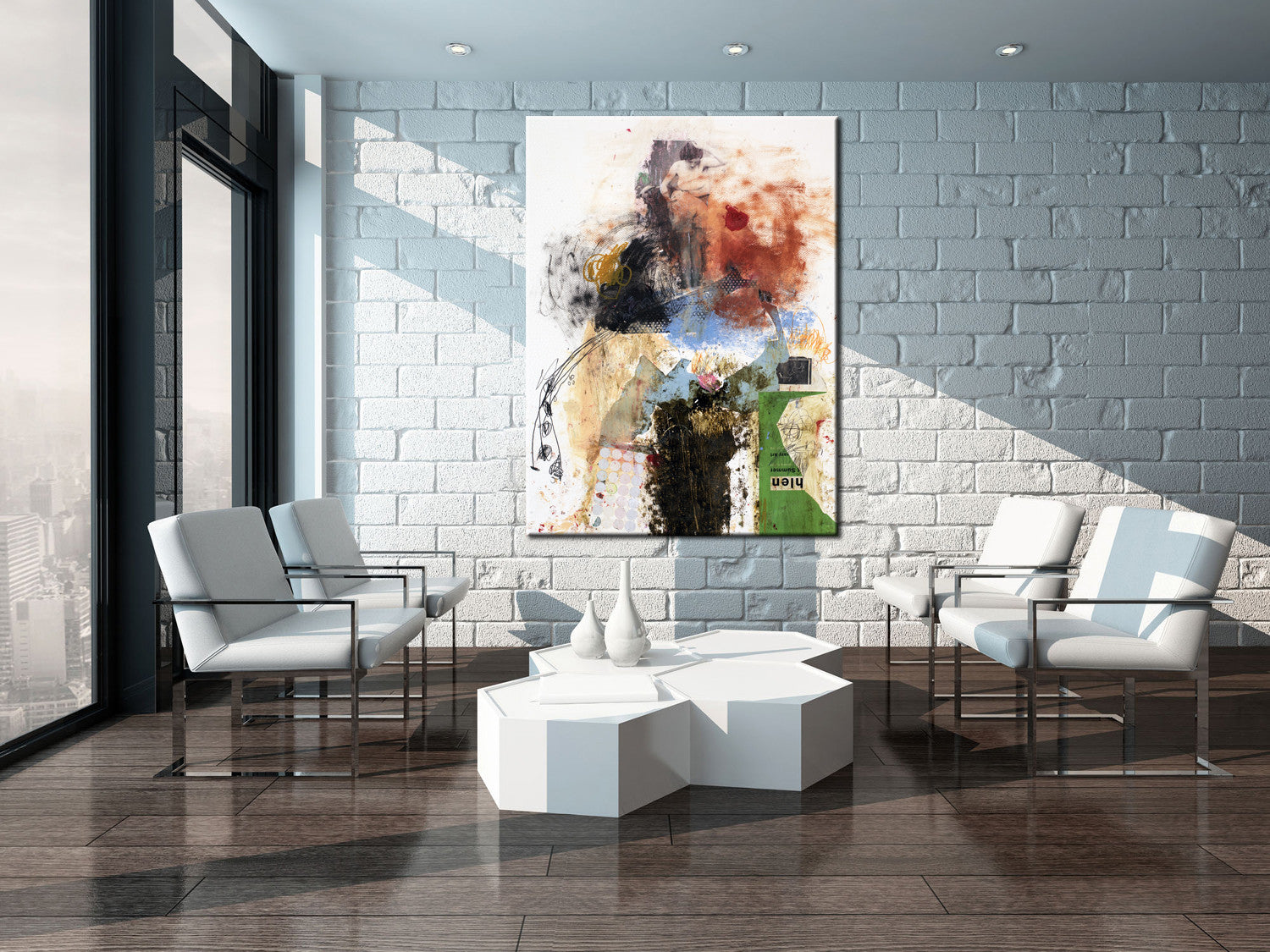 #081213 <br> Title: Makes You Think Twice <br> Mixed Media Art Print