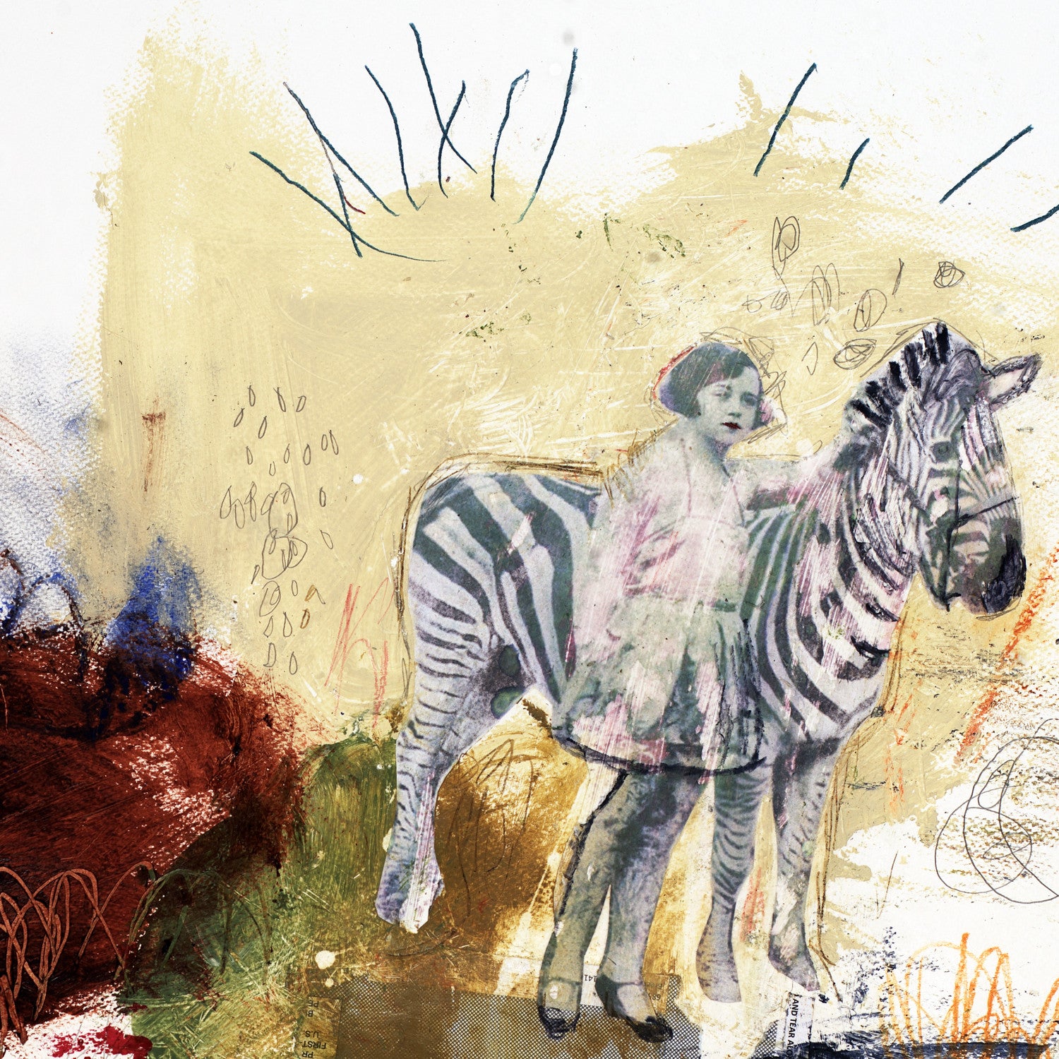 MIXED MEDIA ART Canvas Print of It May Go Right, But It May Go Wrong #081215