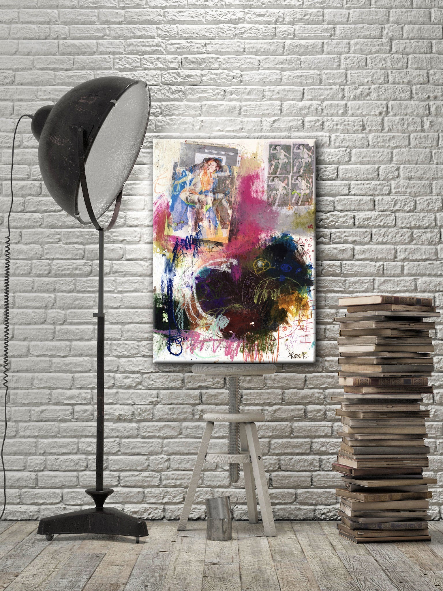 mixed media art prints on canvas