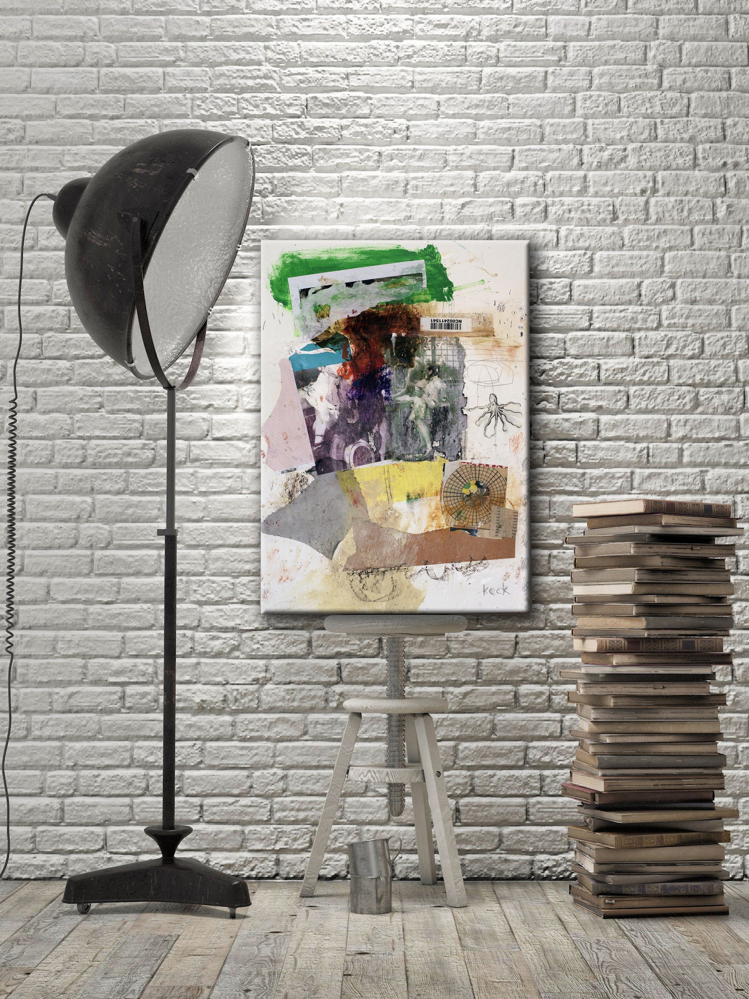 MIXED MEDIA ART Canvas Print of Swallow You Down