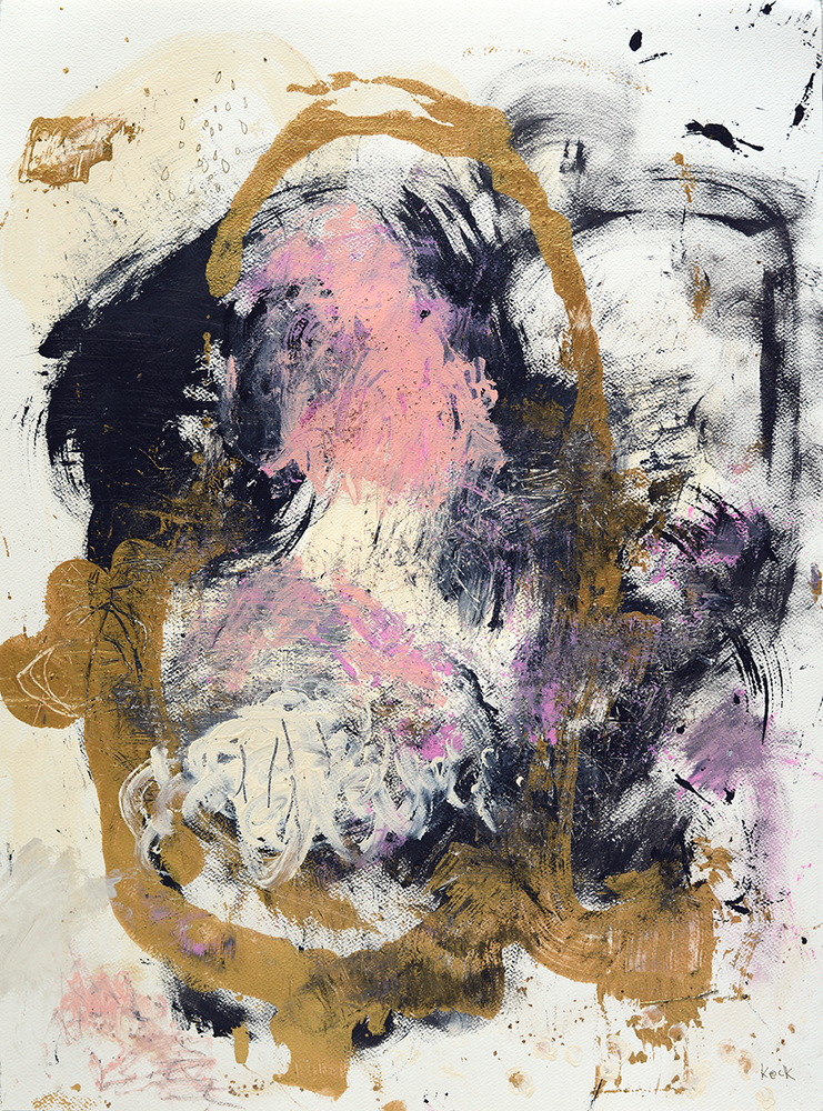 GOLD ABSTRACT CANVAS ART PRINTS BY MICHEL KECK 