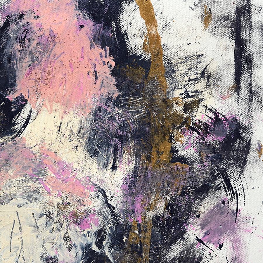 PINK COLORFUL ABSTRACT ART BY MICHEL KECK