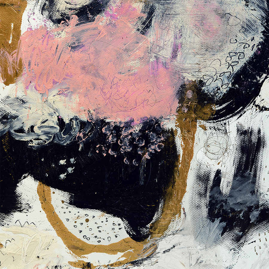 PINK COLORFUL ABSTRACT ART BY MICHEL KECK