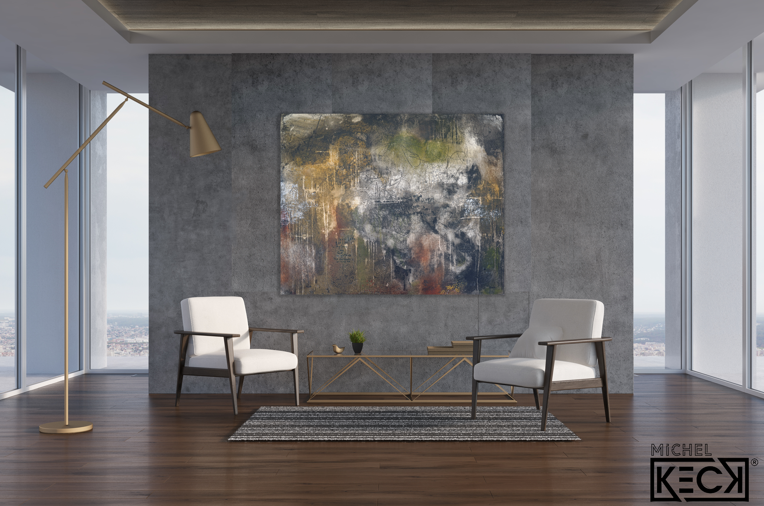 Abstract Art paintings with bible verse by Michel Keck