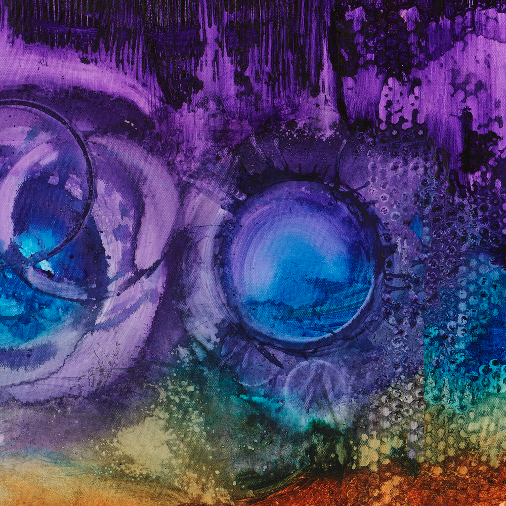 COLORFUL ART PRINTS:  Colorful mixed media, torn paper collage art canvas prints.  Small to OVERSIZED