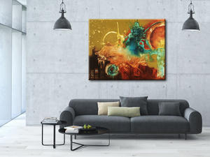 HUGE ABSTRACT CANVAS PRINTS BY MICHEL KECK