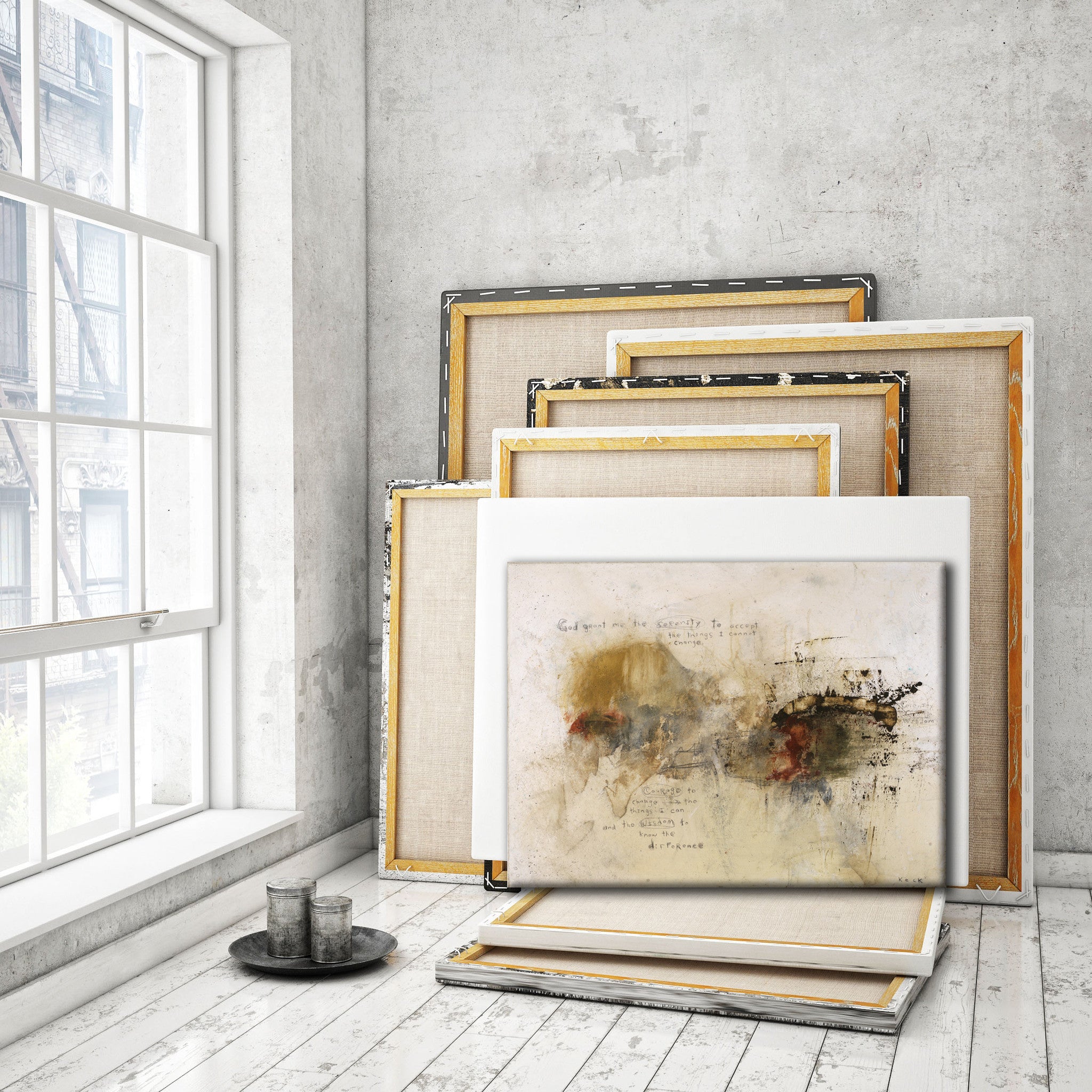 Abstract Serenity Prayer <br> Canvas Art Print