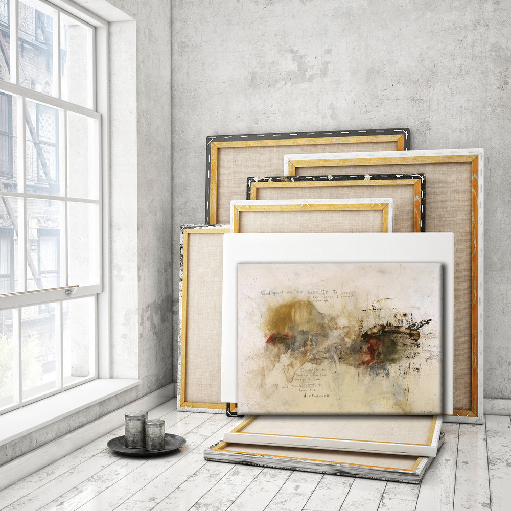 #090807 <br> Serenity Prayer <br> Canvas Art Print