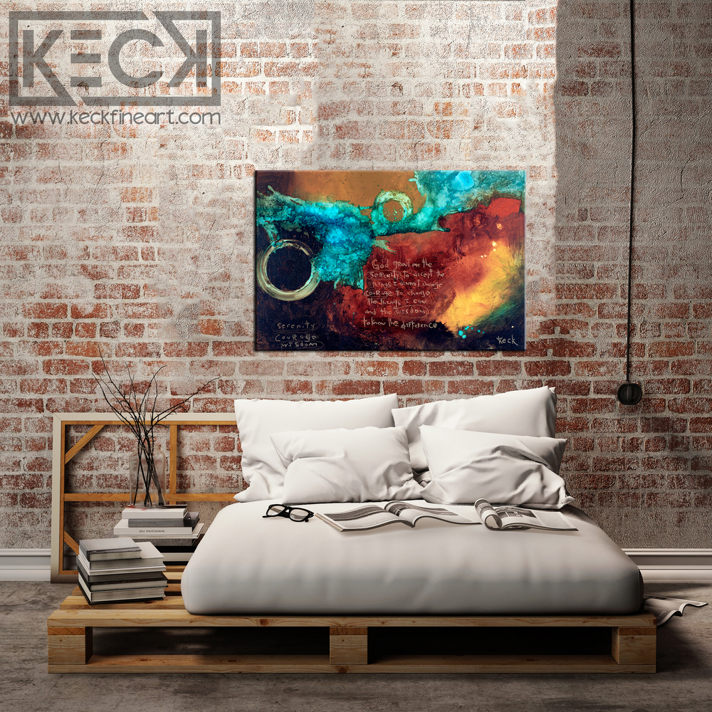 LARGE ABSTRACT CANVAS ART PRINTS BY MICHEL KECK