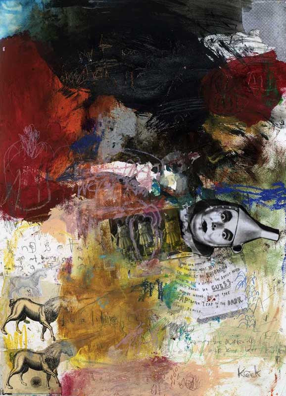 MIXED MEDIA ART Canvas Print of Leap After Leap