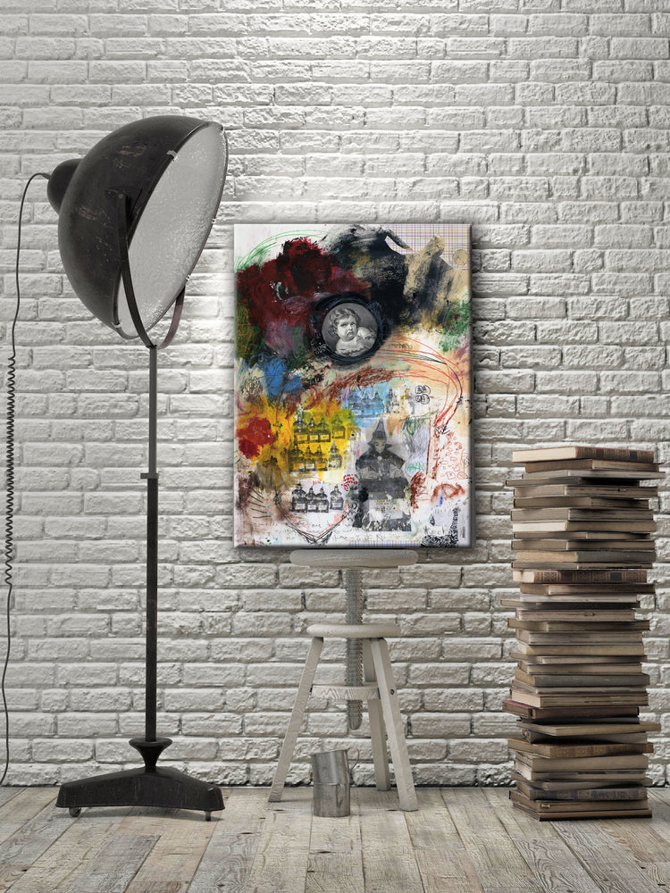 fortune teller mixed media art print