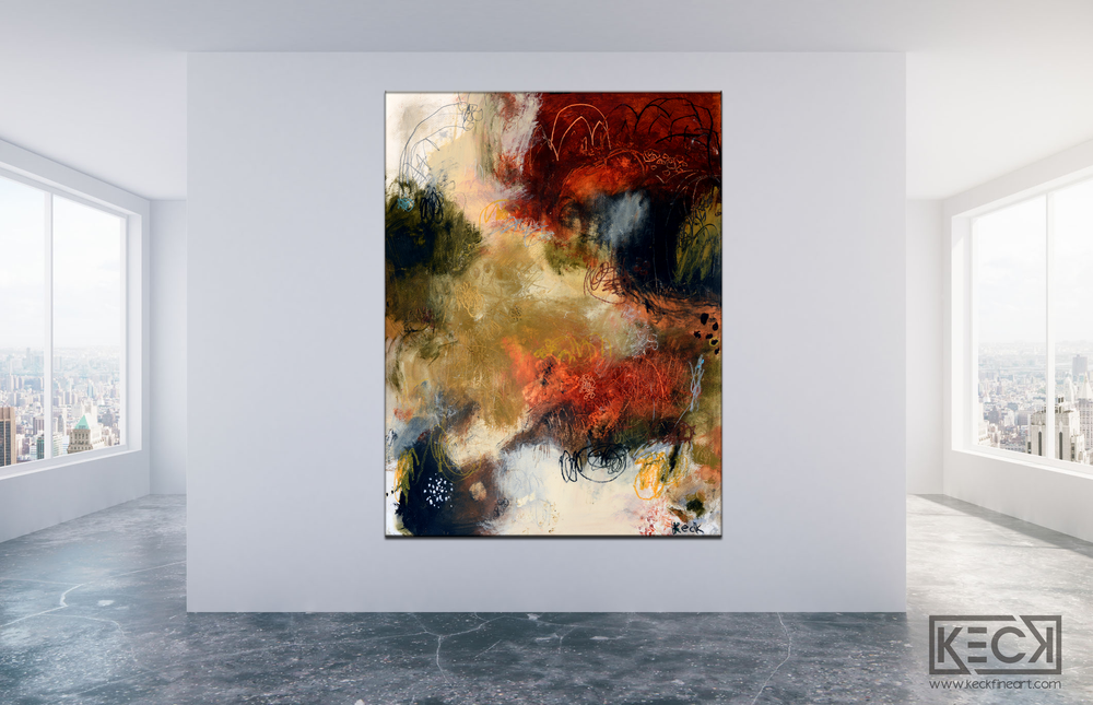 
                
                    Load image into Gallery viewer, #091308&amp;lt;br&amp;gt;  Abstract Art Canvas Print &amp;lt;br&amp;gt; Title: A Stroke of Luck
                
            