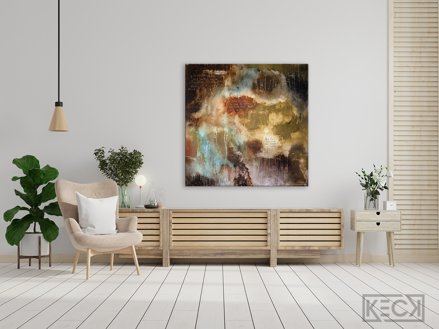 Abstract Scripture Art<br> Canvas Print<br>Romans 12:2
