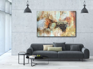 SCRIPTURE Abstract Art Canvas Print of Psalm 37: 23-24