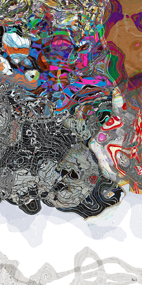 #101714 <br> Down The Rabbit Hole Series<br> Where Do You Want To End Up?<br> Abstract Art Canvas Print