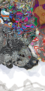 #101714 <br> Down The Rabbit Hole Series<br> Where Do You Want To End Up?<br> Abstract Art Canvas Print