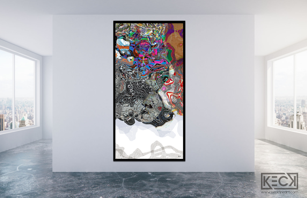 #101714 <br> Down The Rabbit Hole Series<br> Where Do You Want To End Up?<br> Abstract Art Canvas Print