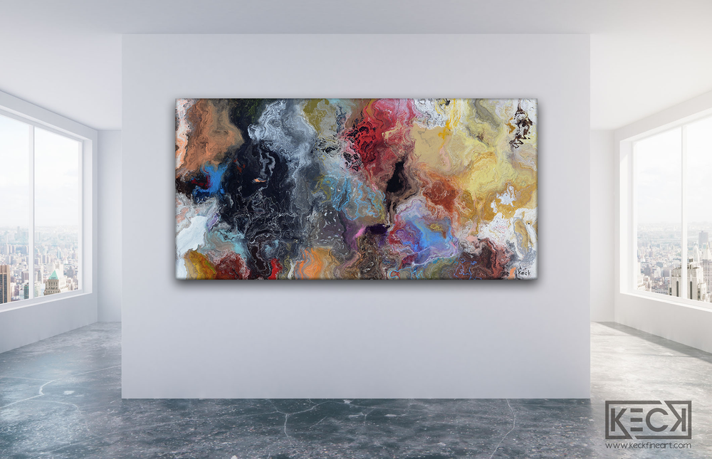 BEAUTIFUL COLORFUL ABSTRACT ART BY MICHEL KECK