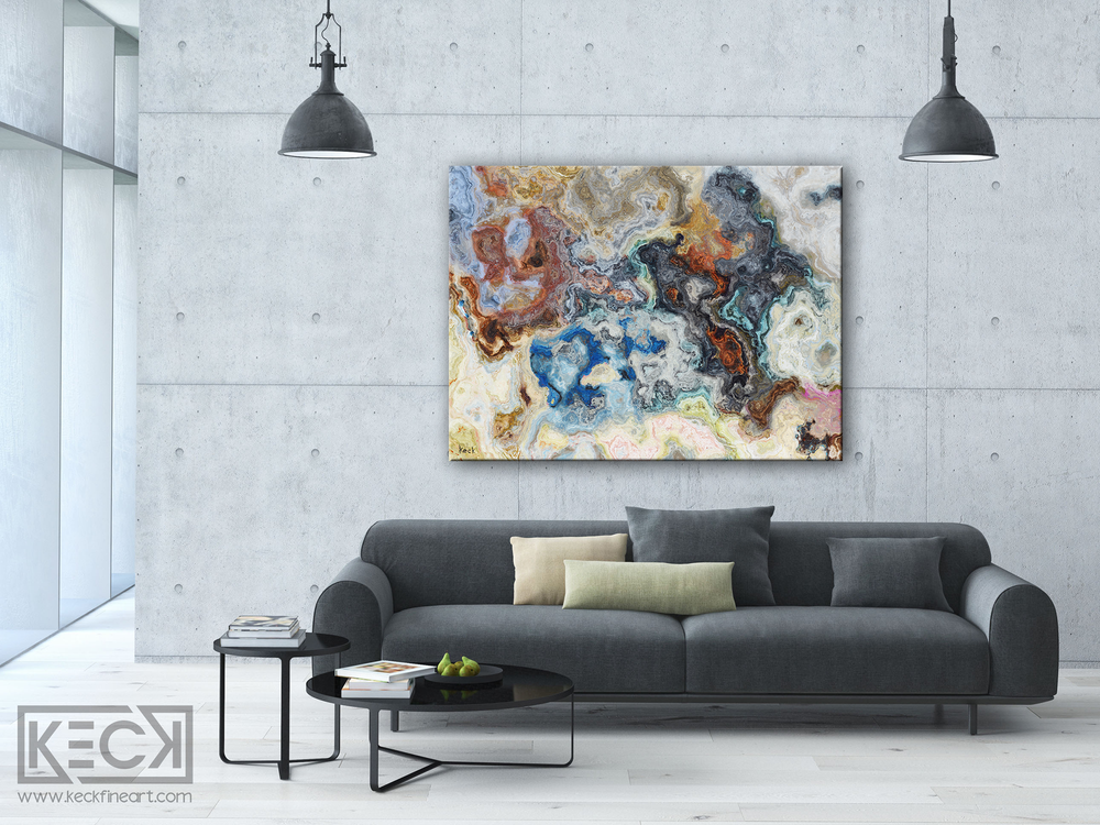 HUGE ABSTRACT CANVAS PRINTS BY MICHEL KECK