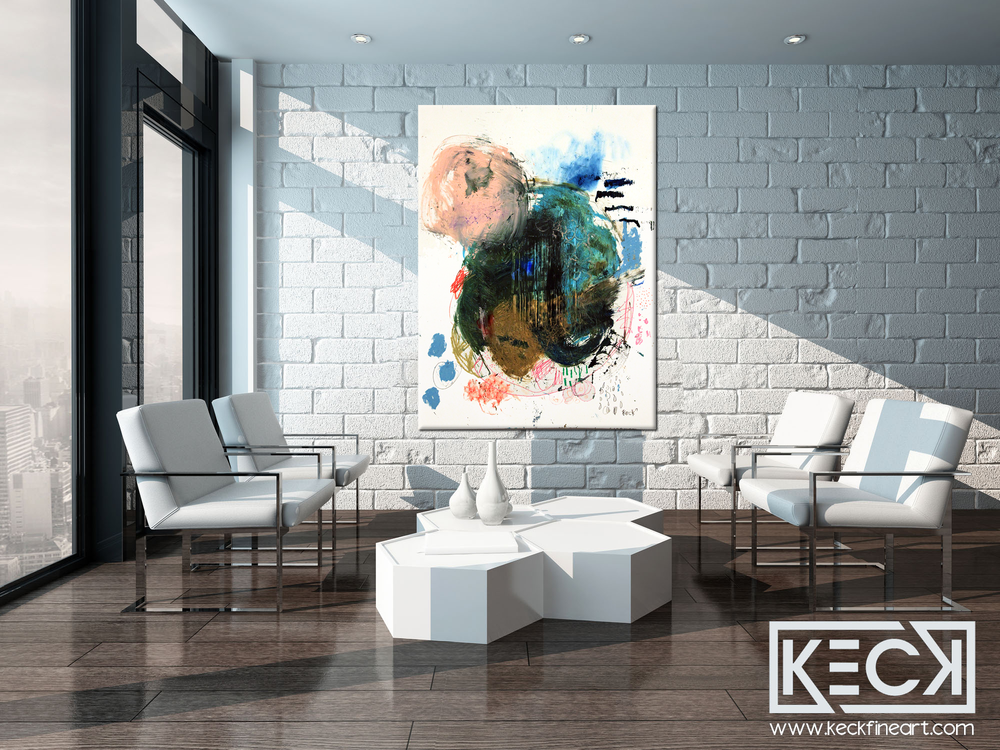 
                
                    Load image into Gallery viewer, Abstract Canvas Art Print &amp;lt;br&amp;gt;2019 Collection &amp;lt;br&amp;gt;Title:  Wait A Minute &amp;lt;br&amp;gt; Michel Keck
                
            