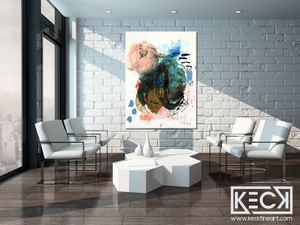 Abstract Canvas Art Print <br>2019 Collection <br>Title:  Wait A Minute <br> Michel Keck